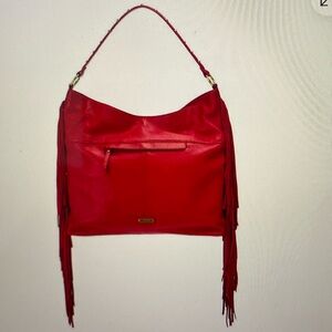 Sharif Legacy Cougar Eyelet Pebble Fringe Hobo. NW T